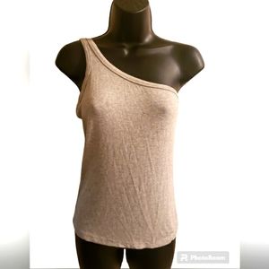 New Unbranded Grey One Strap Bare Shoulder Top